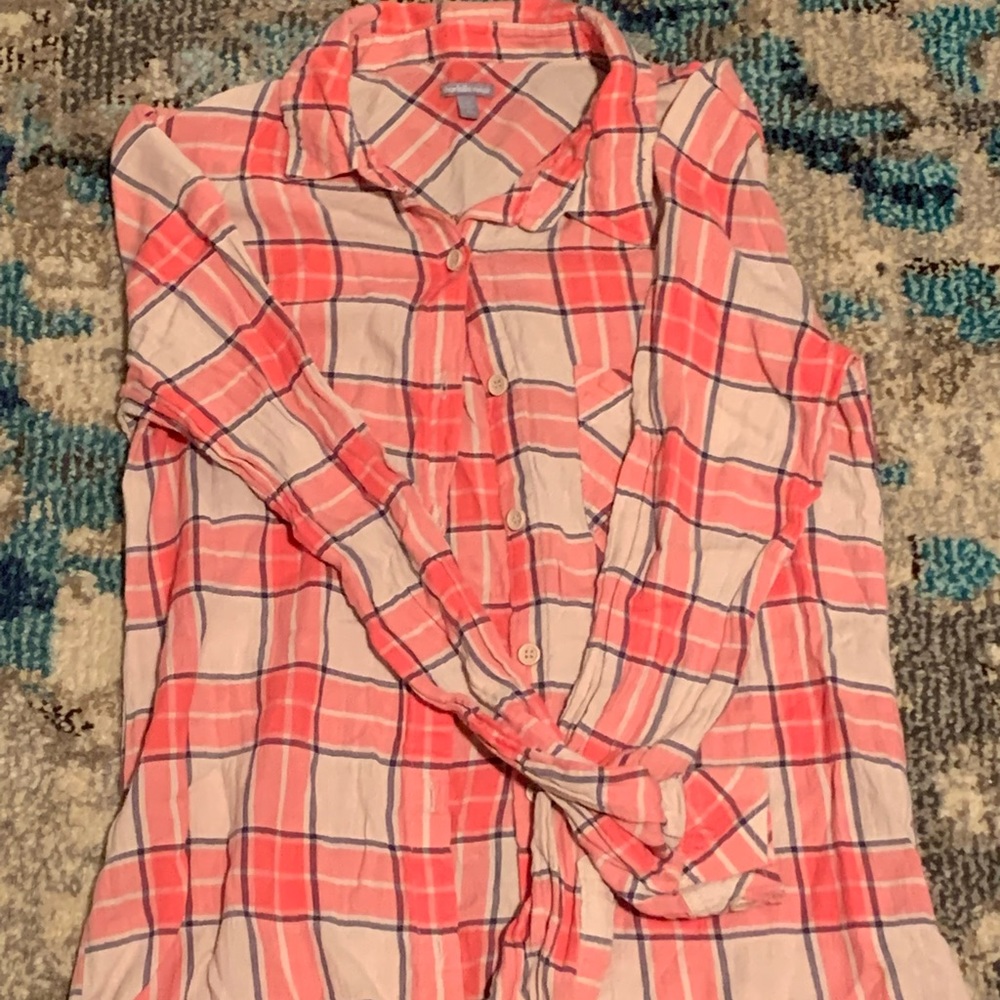 Womens plaid button up